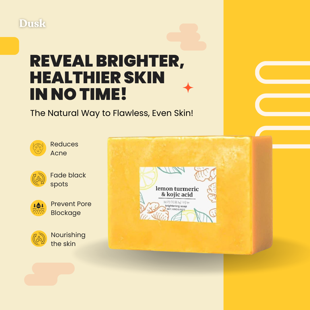Lemon Turmeric & Kojic Acid Brightening Soap