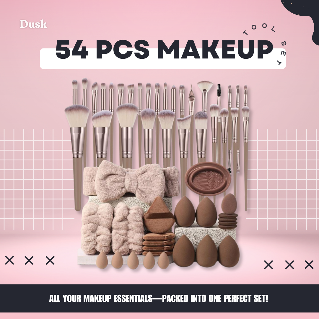 54 Pcs Professional Makeup Tools Set