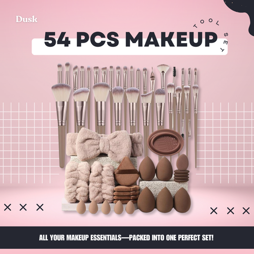 54 Pcs Professional Makeup Tools Set