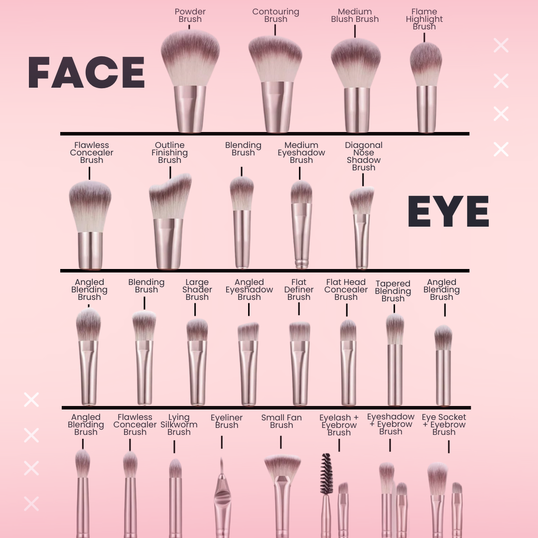 54 Pcs Professional Makeup Tools Set