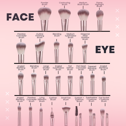 54 Pcs Professional Makeup Tools Set